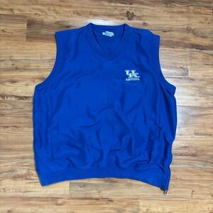 Live Blue UK University Kentucky Wildcats Vest Sleeveless‎ Pockets Mens XL NCAA